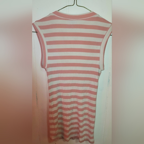 Bebe pink and white striped tank top size US small - Picture 4 of 4